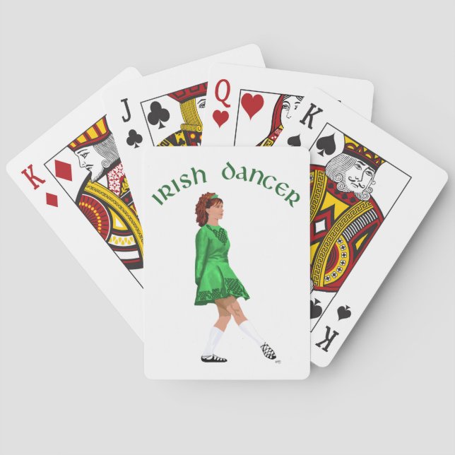 Baralho Bailarino Irlandês de Sapato Macio em Verde (Verso)