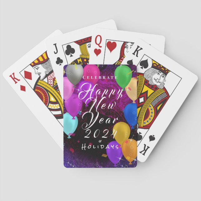 Baralho Balão feliz ano novo (Verso)