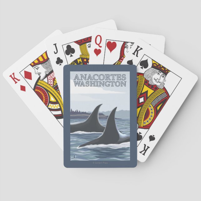 Baralho Baleias #1 da orca - Anacortes, Washington (Verso)