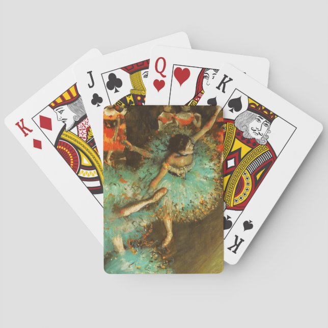 Baralho Ballerina Dance Green Dancer Edger Degas Painting (Verso)