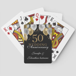 Baralho Balões de Aniversário de 50 Anos de Casamento