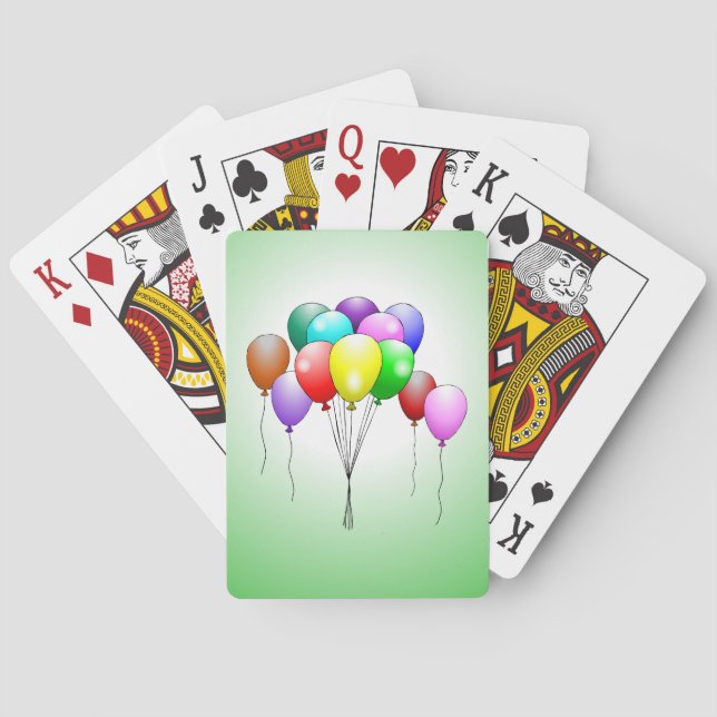 Baralho Balões de Aniversário Jogando Cartões (Verso)