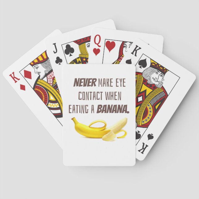 Baralho BANANA Engraçado Presente NUNCA faz contato visual (Verso)