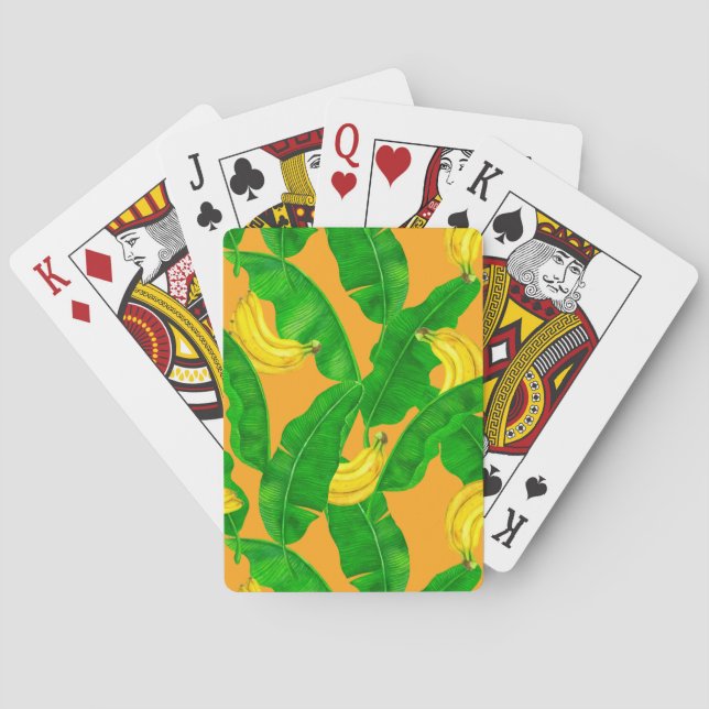 Baralho Bananas e folhas design (Verso)