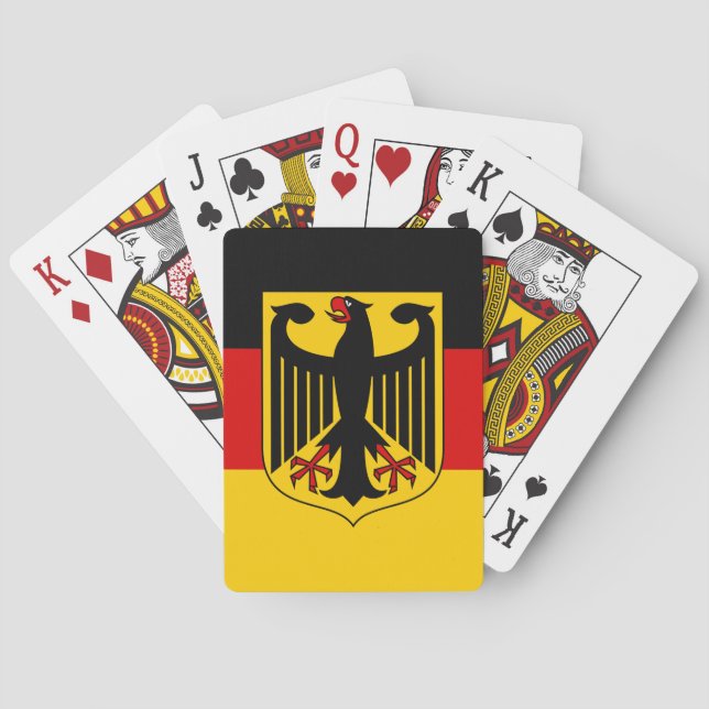 Baralho Bandeira Alemã Com Cartões De Jogada De Crest (Verso)