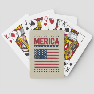Baralho Bandeira Americana 4 de Julho Merica
