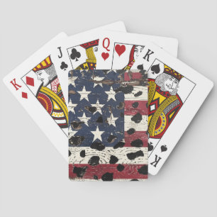 Baralho Bandeira Americana Rústica com Estampa de Leopardo
