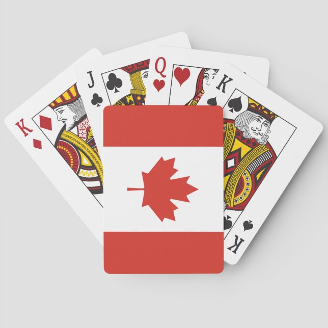 Baralho Bandeira Canadense Patriota (Verso)