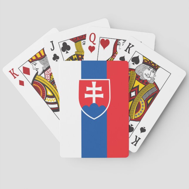 Baralho bandeira da Eslováquia (variante vertical) (Verso)
