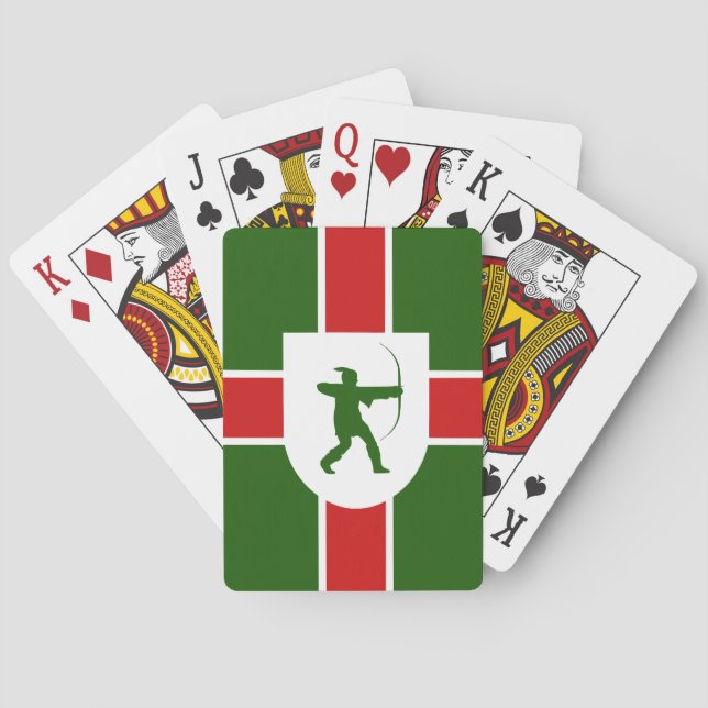 Baralho Bandeira de Cartas de Jogar de Nottinghamshire (Verso)