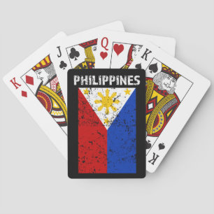 Baralho Bandeira de Filipinas - cartões de jogo afligidos