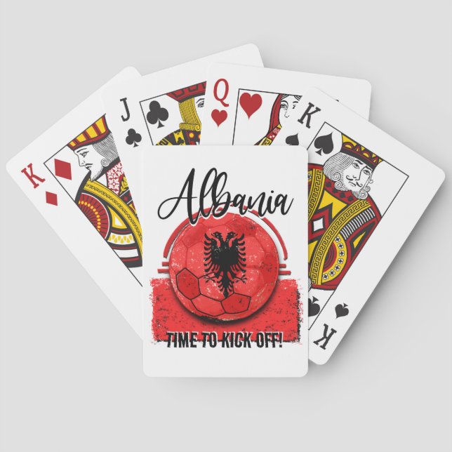 Baralho Bandeira de Futebol Albânia, Futebol Nacional (Verso)
