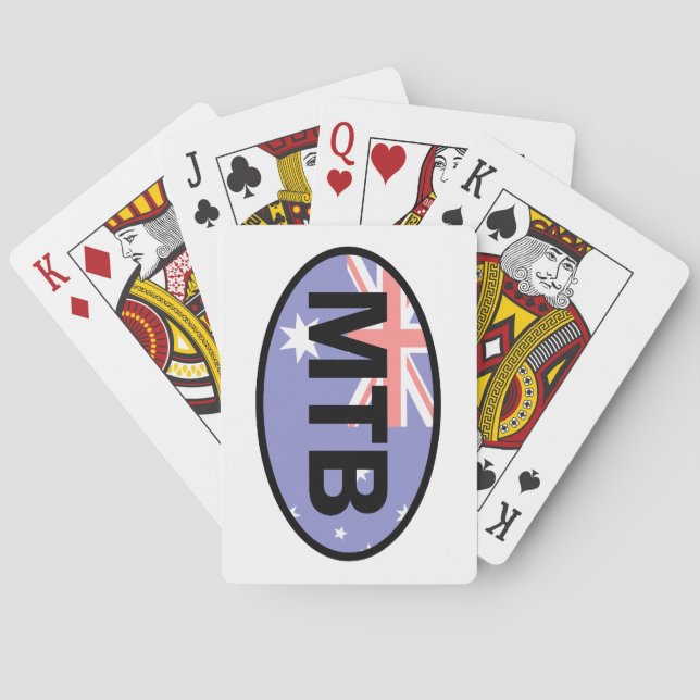 Baralho Bandeira de Mountain Biking na Austrália (Verso)