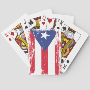Baralho Bandeira de Puerto Rico do Grunge