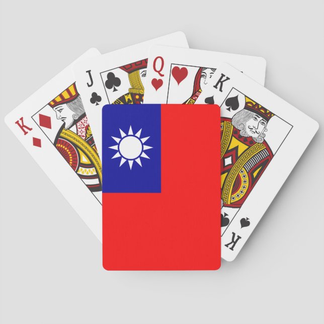 Baralho Bandeira de Taiwan: República da China, Taipé Chin (Verso)