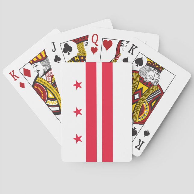 Baralho Bandeira de Washington D.C. (distrito de Columbia) (Verso)