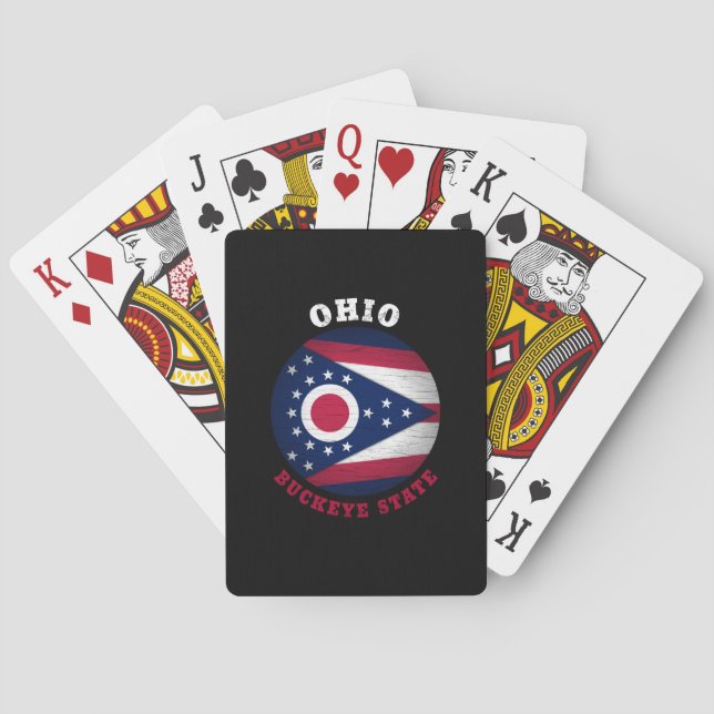 BARALHO BANDEIRA DO ESTADO DE OHIO BUCKEYE (Verso)