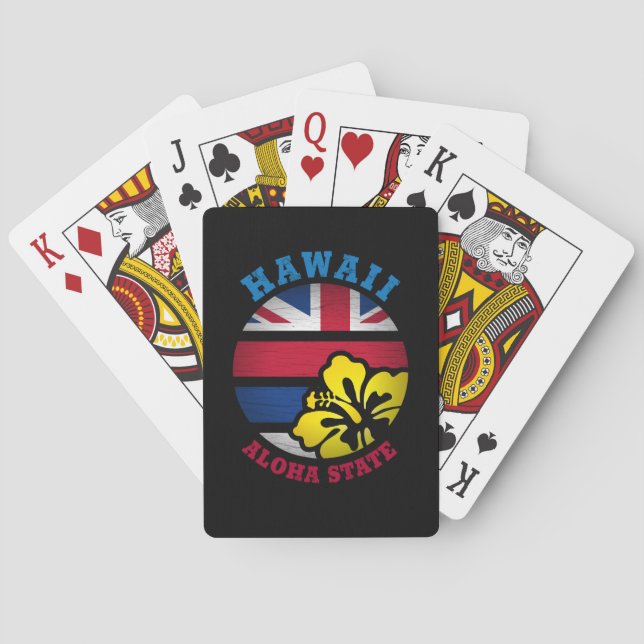 BARALHO BANDEIRA DO ESTADO DO HAVAÍ ALOHA (Verso)