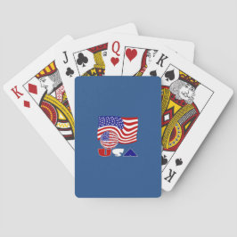 Baralho Bandeira dos Estados Unidos EUA Bola de Futebol Fu