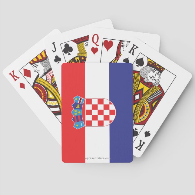 Baralho Bandeira lisa de Croatia (Verso)