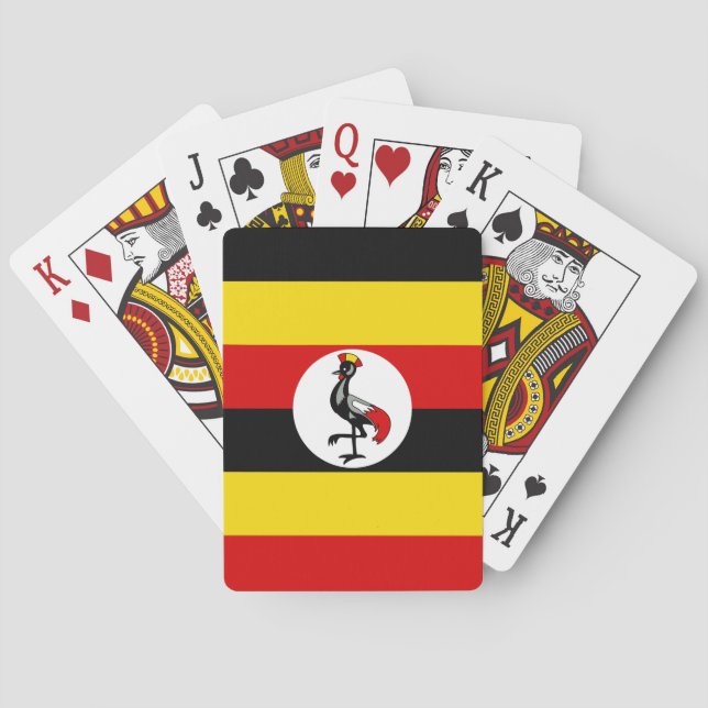 Baralho Bandeira nacional do mundo de Uganda (Verso)