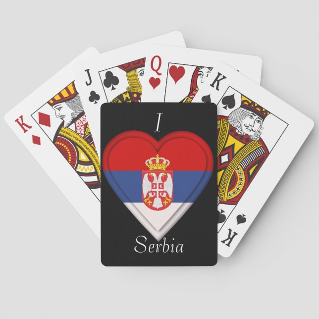 Baralho Bandeira sérvio de Serbia (Verso)
