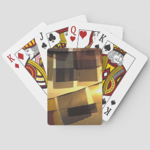 Baralho Bandeiras de oração budistas no pôr do sol,