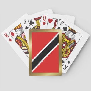 Baralho Bandeiras de Trinidad e Tobago tocando cartas