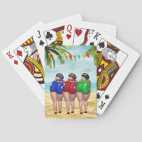 Banhando cartões de jogo das belezas