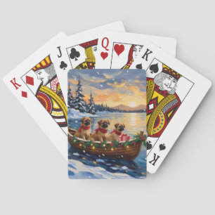 Baralho Barco de Natal de Pequinês Feriado