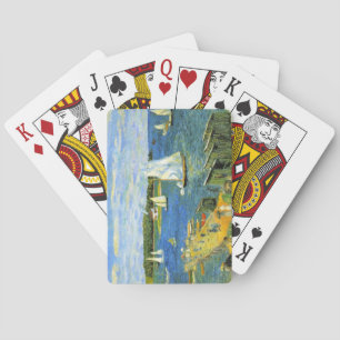 Baralho Barcos à vela em Mahone Bay no Canadá