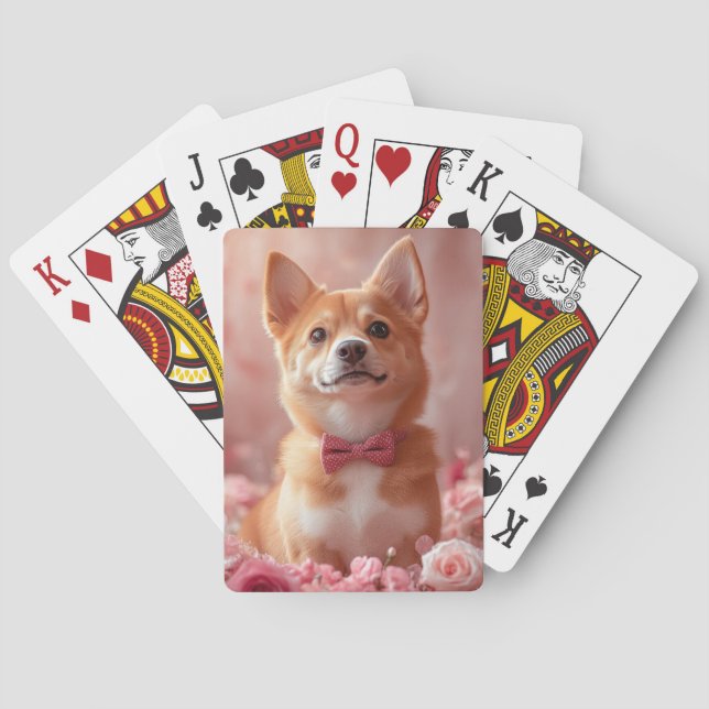 Baralho Basenji com Rosas - Dia dos Namorados (Verso)