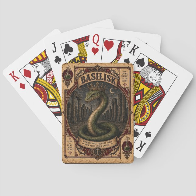 Baralho Basilisco, Monstros de Circo Vintage (Verso)