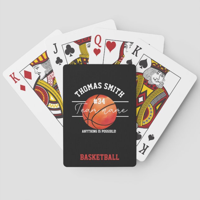 Baralho Basketball Team Playing Cards | Custom Player  (Verso)
