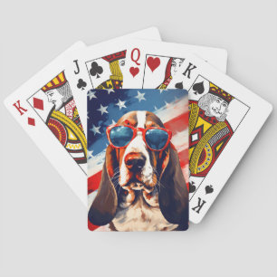 Baralho Basset Hound 4° dia da Independência de julho