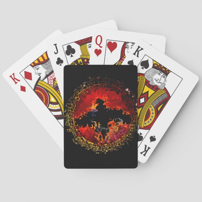 Baralho Bat Art Spooky Flames (Verso)