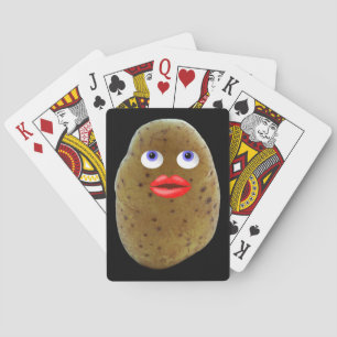 Baralho Batata engraçada personagem fofa com olhos azuis