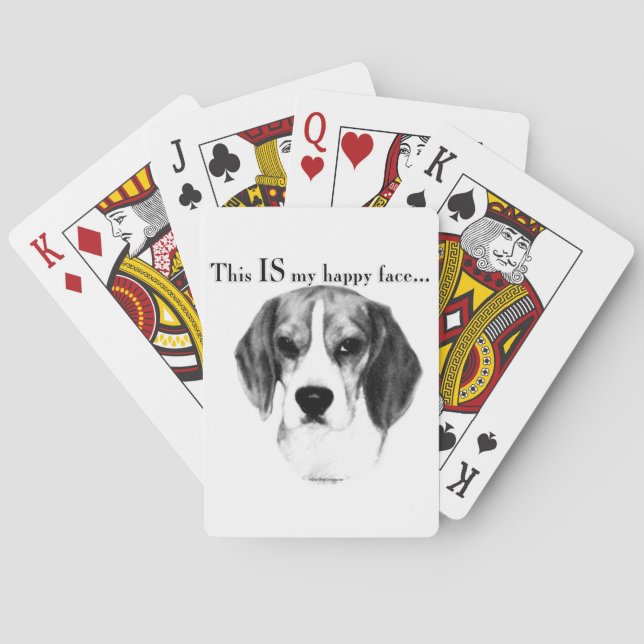 Baralho Beagle Happy Face; Beagle Feliz; Beagle Grumpy (Verso)