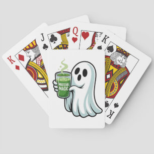 Baralho Bebendo Fantasma do Spookie Halloween Matcha Drink