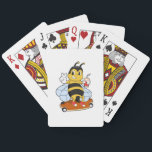 Baralho Bee as Skater with Skateboard<br><div class="desc">This design is the perfect gift for a birthday,  Christmas and other celebrations. It is suitable for women,  men and kids.</div>