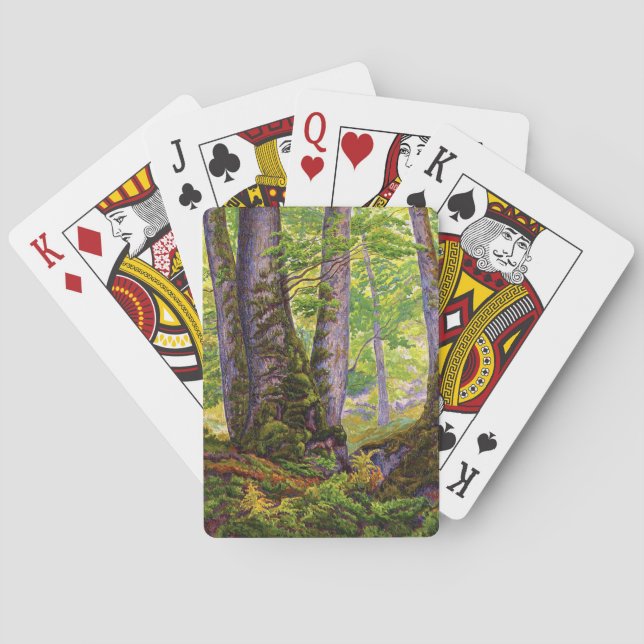 Baralho Beech Trees in the Forest (Woodland) (Paul Ranson) (Verso)