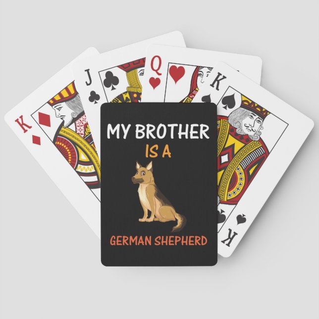 Baralho Beekeeper Art My Brother Is A German Shepherd (Verso)
