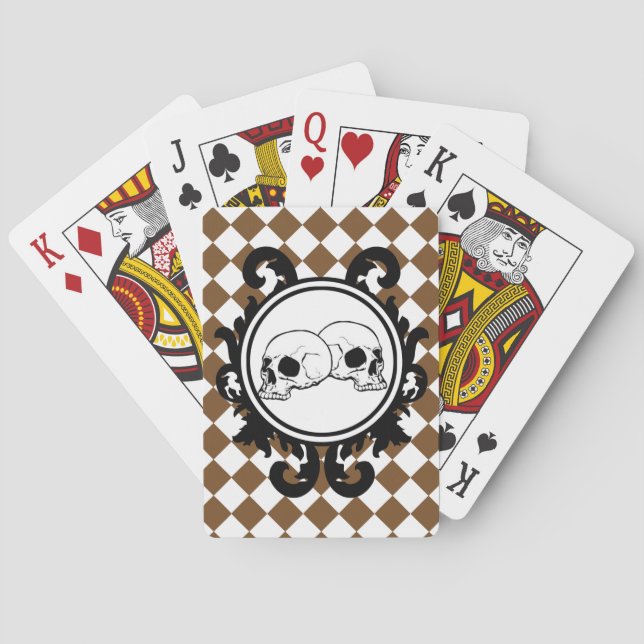 Baralho Begird cartões de jogo do marfim (Brown) (Verso)