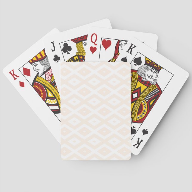 Baralho Beige and white diamond pattern (Verso)