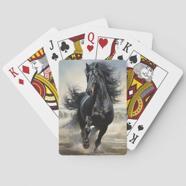 Baralho Bela Equestre Negra (Verso)