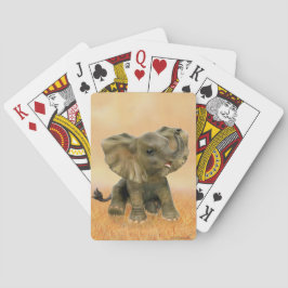 Baralho Belo Elefante Africano Bebê