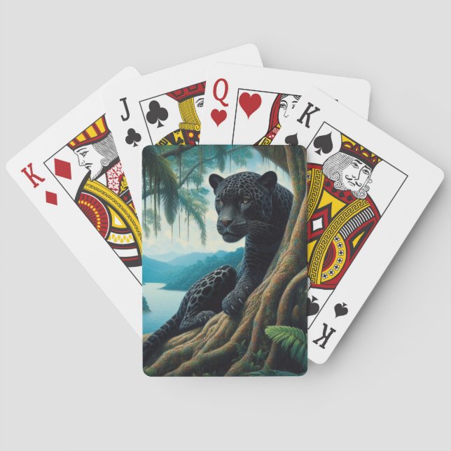 Baralho Belo Jaguar Preto  (Verso)