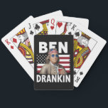 Baralho Ben Drankin Beer 4 de julho Vintage Flag Funny<br><div class="desc">Ben Drankin Beer 4 de julho Vintage Flag Funny</div>