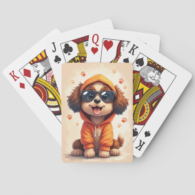 Baralho Bernedoodle Kawaii Engraçado Cachorro (Verso)