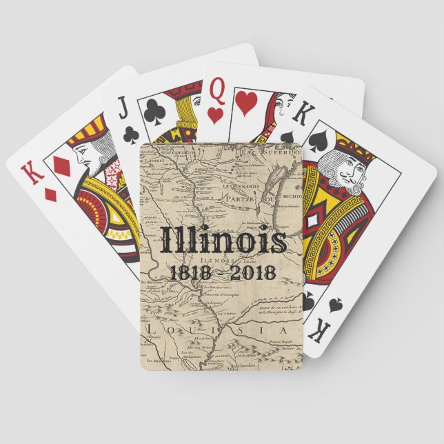 Baralho Bicentenário Histórico de Illinois (Verso)